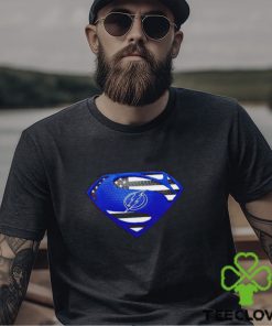 USA Flag Inside Tampa Bay Lightning Superman shirt