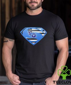USA Flag Inside Tennessee Titans Superman shirt