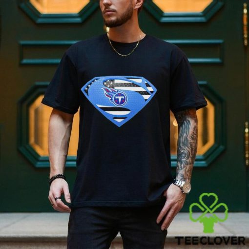 USA Flag Inside Tennessee Titans Superman shirt