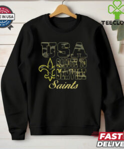 USA Salute To Service New Orleans Saints T Shirt Black