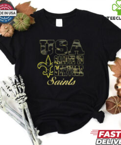 USA Salute To Service New Orleans Saints T Shirt Black