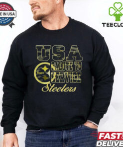 USA Salute To Service Pittsburgh Steelers T Shirt Black