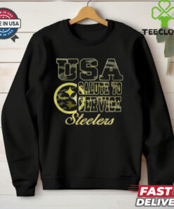 USA Salute To Service Pittsburgh Steelers T Shirt Black