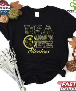 USA Salute To Service Pittsburgh Steelers T Shirt Black