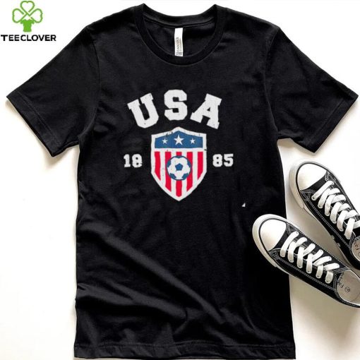 USA Soccer 1885 American flag logo shirt