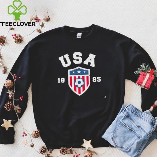 USA Soccer 1885 American flag logo shirt