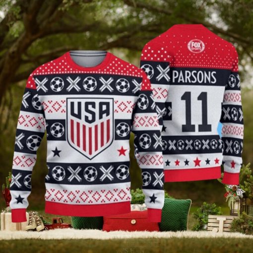 USA Soccer Ugly Christmas 3D Sweater