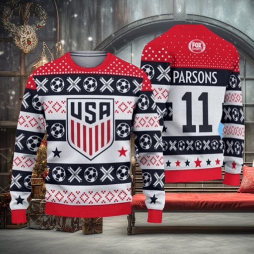 USA Soccer Ugly Christmas 3D Sweater