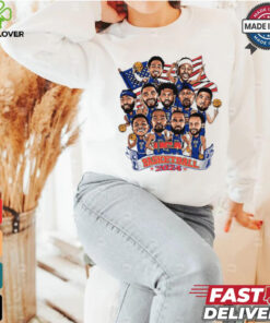 USA Team basketball 2024 caricature shirt