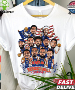 USA Team basketball 2024 caricature shirt