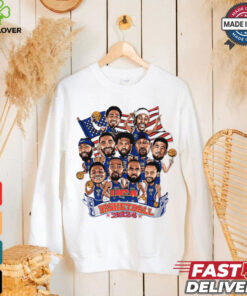 USA Team basketball 2024 caricature shirt