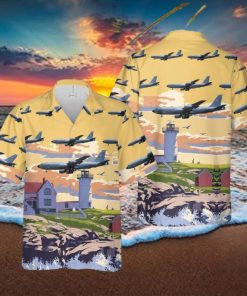 USAF 132d Air Refueilng Squadron Boeing KC 135R Stratotanker Hawaiian Shirt