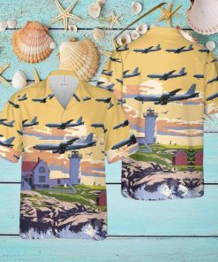 USAF 132d Air Refueilng Squadron Boeing KC 135R Stratotanker Hawaiian Shirt