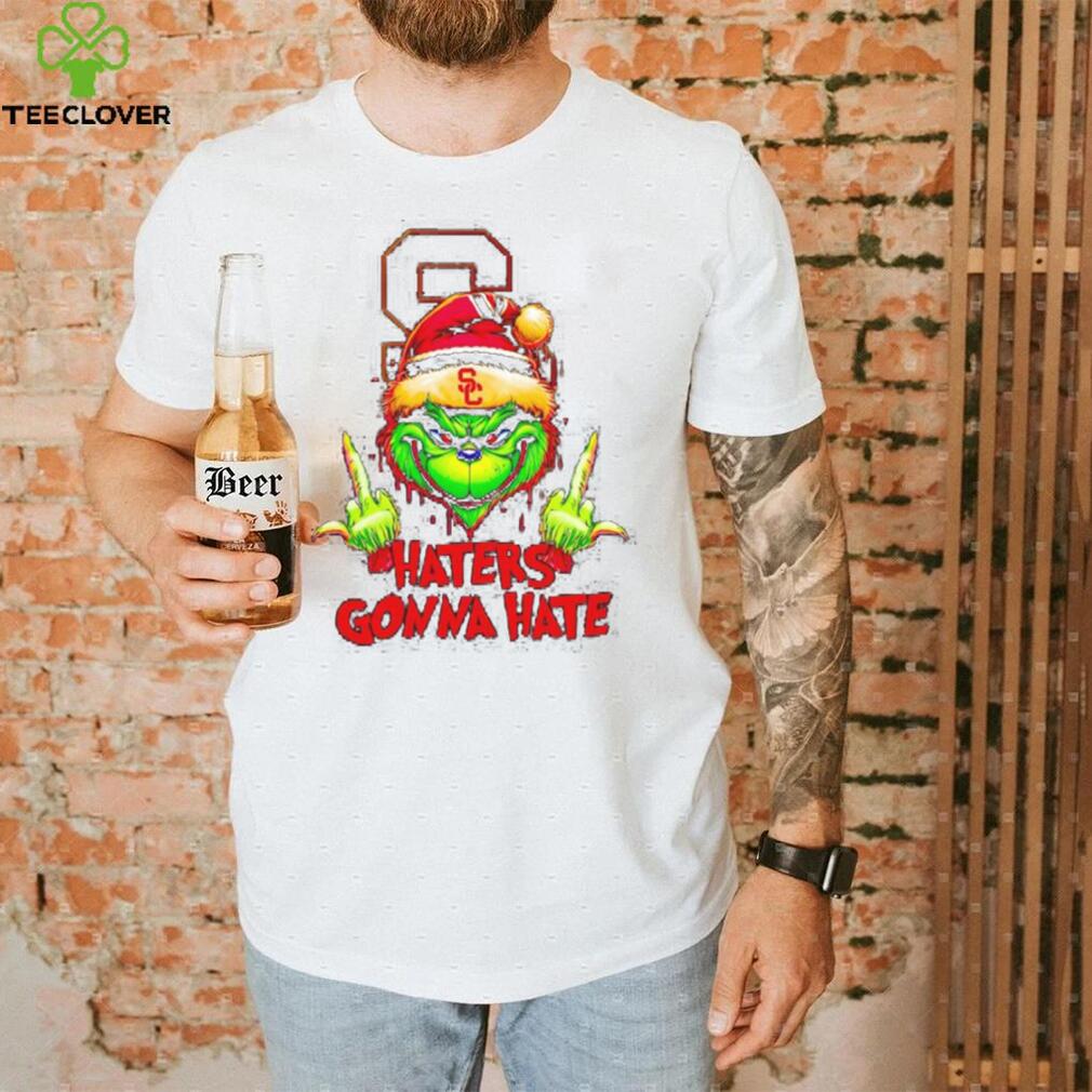 USC Trojans Grinch middle finger haters gonna hate shirt USC Trojans Grinch middle finger haters gonna hate shirt
