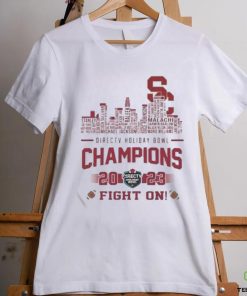 USC Trojans Skyline Players Name 2023 Directv Holiday Bowl Champions Fight On Fan Gifts Merchandise T shirt