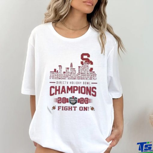 USC Trojans Skyline Players Name 2023 Directv Holiday Bowl Champions Fight On Fan Gifts Merchandise T hoodie, sweater, longsleeve, shirt v-neck, t-shirt