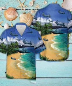 USMC Patchwork CH 46E Sea Knight Hawaiian Shirt