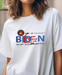 USMC their blood Biden is on your hands hoodie, sweater, longsleeve, shirt v-neck, t-shirt