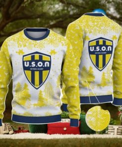 USON Nevers Big Logo Pine Trees Big Fans Gift Christmas Sweater For Men And Women