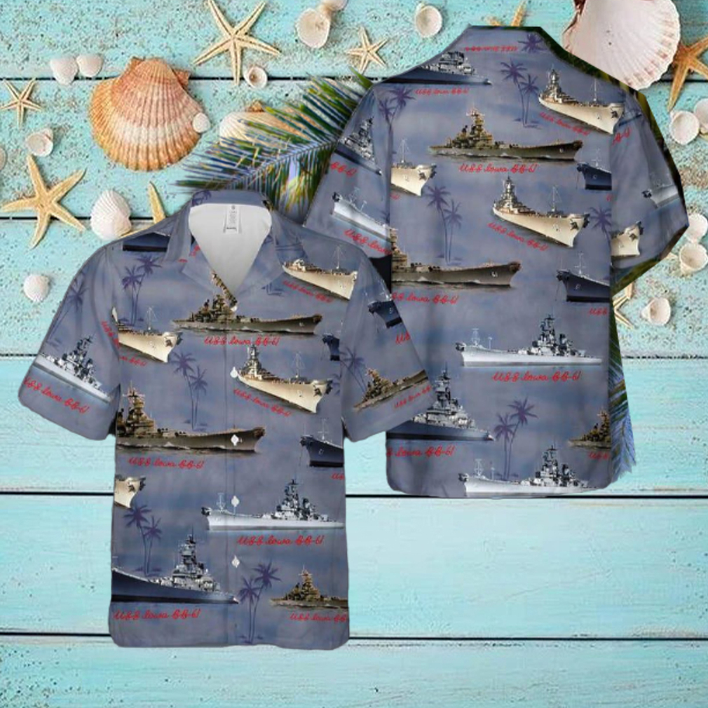 USS Iowa (BB 61) Hawaiian Shirt Gift For Fans USS Iowa (BB 61) Hawaiian Shirt Gift For Fans