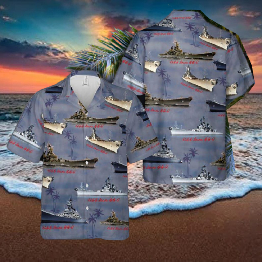 USS Iowa (BB 61) Hawaiian Shirt Gift For Fans USS Iowa (BB 61) Hawaiian Shirt Gift For Fans