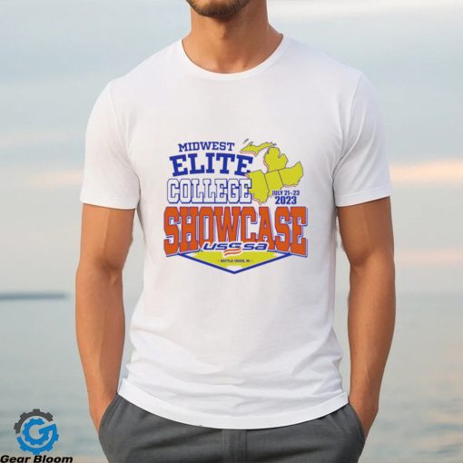 USSSA Michigan Fast Pitch Midwest Elite College Showcase 2023 logo shirt