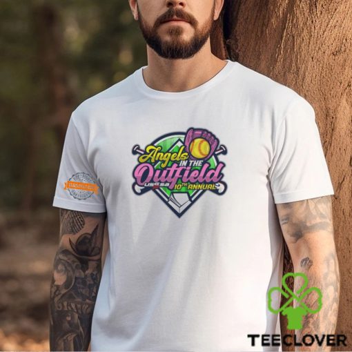 USSSA New York Fast Pitch Angels in the Outfield 10th annual 2024 logo shirt