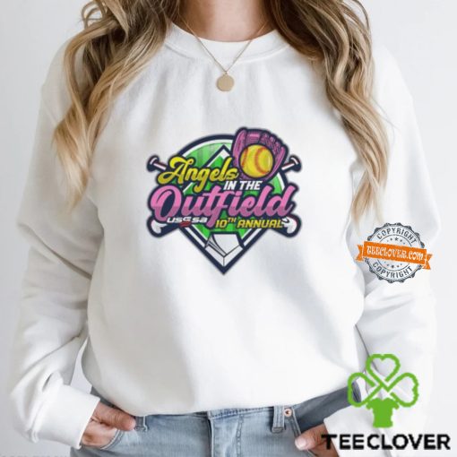 USSSA New York Fast Pitch Angels in the Outfield 10th annual 2024 logo shirt