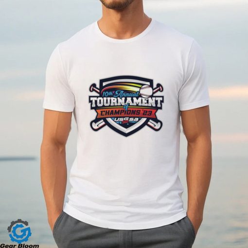 USSSA West Virginia Baseball 10th annual Tournament Champions 2023 logo shirt