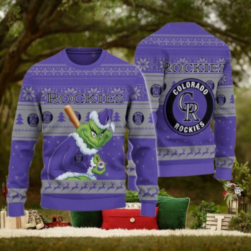 Colorado Rockies Grinch Christmas Ugly Sweater