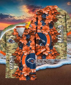 UTSA Roadrunners Custom Name Personalized Camo Flower Pattern Hawaiian Shirt