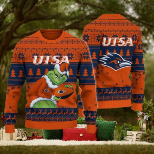UTSA Roadrunners Grinch Ugly Christmas Sweater