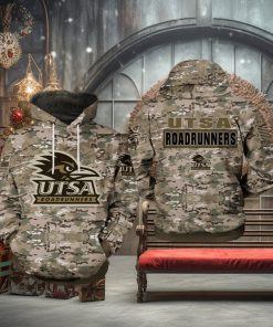 UTSA Roadrunners NCAA Camo Veteran 3D Printed Hoodie
