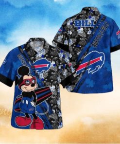 Buffalo Bills Mickey Mouse Floral Short Sleeve Hawaii Shirt
