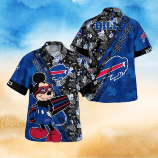 Buffalo Bills Mickey Mouse Floral Short Sleeve Hawaii Shirt