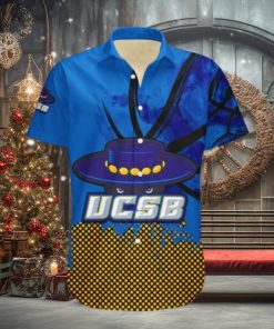 Uc Santa Barbara Gauchos Hawaii Shirt Basketball Net Grunge Pattern – NCAA