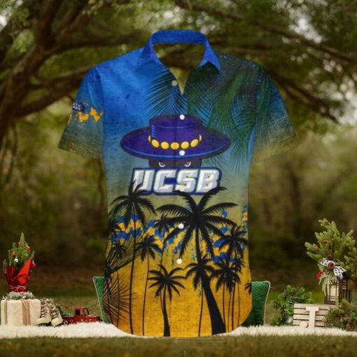 Uc Santa Barbara Gauchos Hawaii Shirt Coconut Tree Tropical Grunge – NCAA