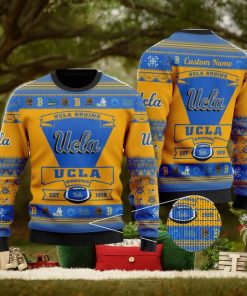 Ucla Bruins Football Team Logo Custom Name Personalized Ugly Christmas Sweater Christmas Gift For Big Fans