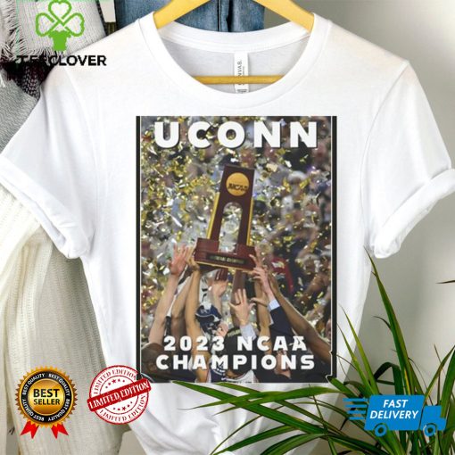 Uconn Huskies 2023 NCAA Champions Trophy Poster shirt
