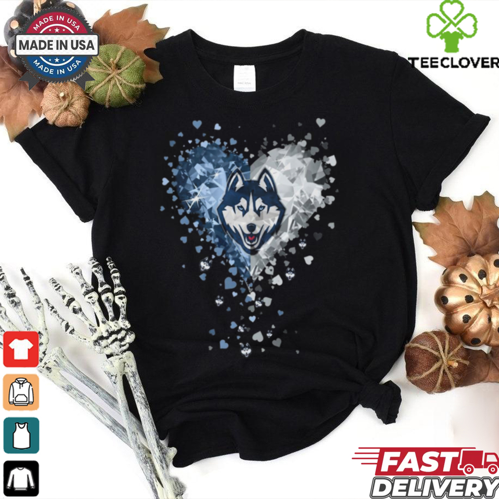 Uconn Huskies Crystal Heart Shirt Uconn Huskies Crystal Heart Shirt