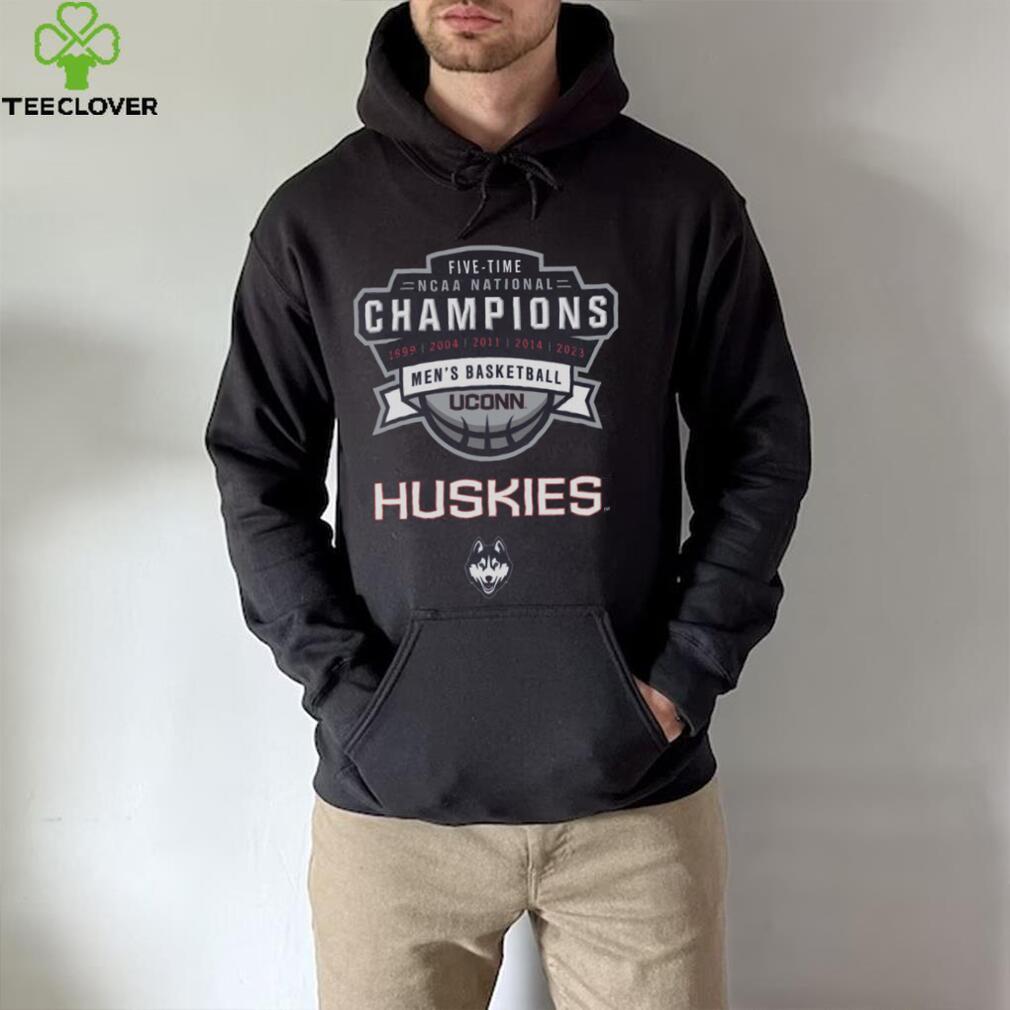 Uconn Huskies Five Time NCAA National Champions Men’s Basketball 2023 shirt