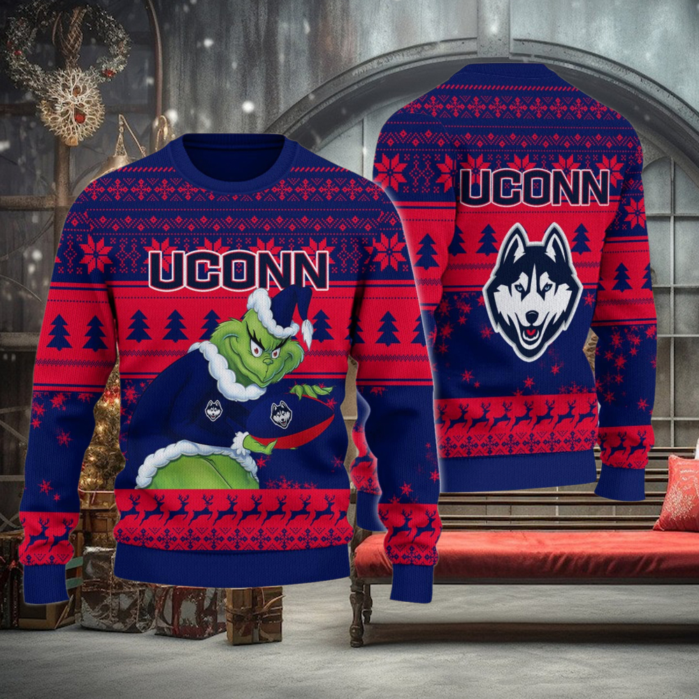 Uconn Huskies Grinch Ugly Christmas Sweater Uconn Huskies Grinch Ugly Christmas Sweater