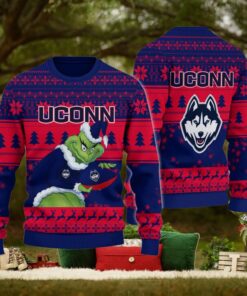 Uconn Huskies Grinch Ugly Christmas Sweater