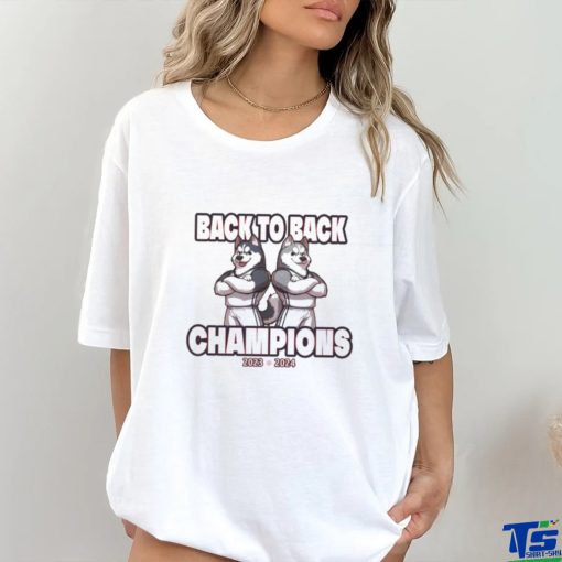 Uconn Huskies Mascot Back to Back Champions 2023 2024 Shirt