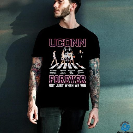 Uconn Huskies Men’s Basketball Abbey Road Forever Not Just When We Win Signatures Shirt