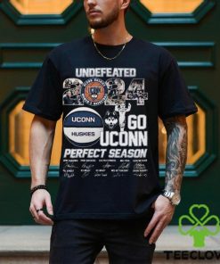 Uconn Huskies Undefeated 2024 Go Uconn Perfect Season Signatures T Shirt