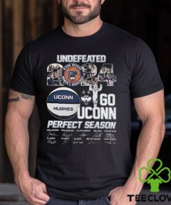 Uconn Huskies Undefeated 2024 Go Uconn Perfect Season Signatures T Shirt