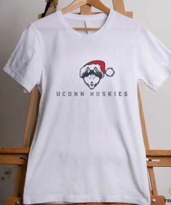 Uconn huskies logo with santa hat shirt