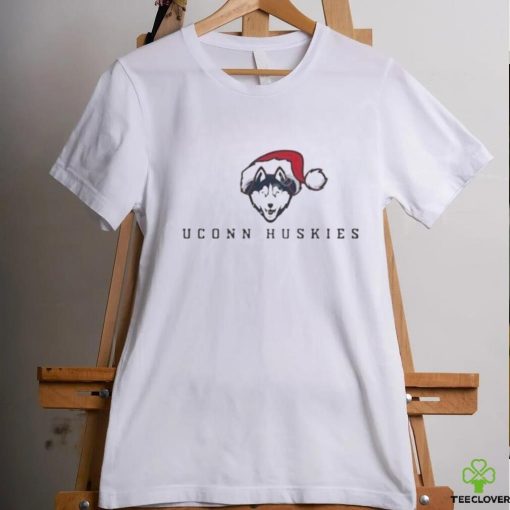 Uconn huskies logo with santa hat shirt