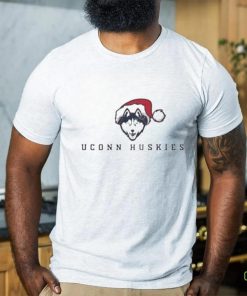 Uconn huskies logo with santa hat shirt